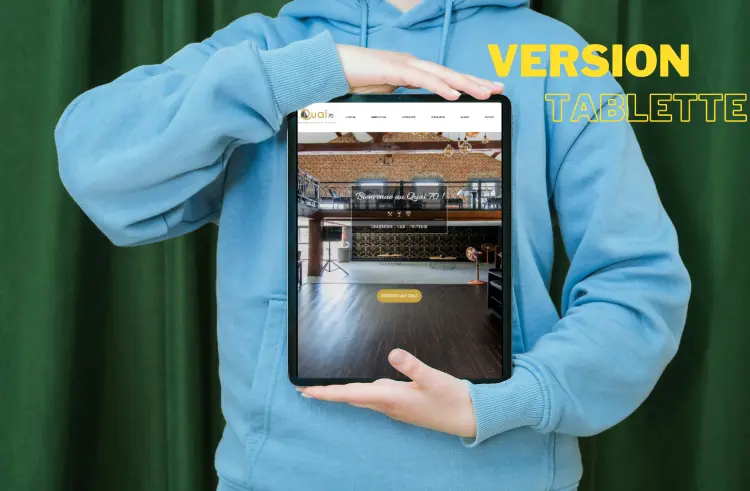 Design responsive pour tablette d'un site Pikcel